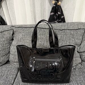 See By Chloe Glossy Black Tote
